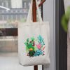 Stamped Embroidery Tote Bag Kits with Blossom Cactus Pattern Hoops Threads 
Needlework Art Reusable Shopping Storage Canvas Handbag Cross Stitch Kits 
for Woman Home Organizer