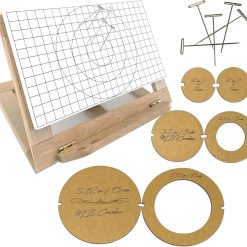MB Cordas Macrame Coasters Set: Wooden Board, EVA Foam, 5 T Shape Pins, 
and 6 Coater Cutting templates, for Garlands, Christmas Decorations and DIY 
Projects