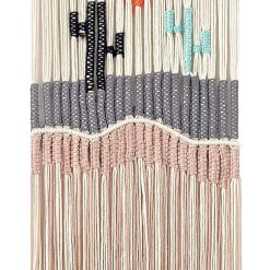 SEBKQ Macrame Wall Hanging Hand-woven Boho Wall Decor,Macrame Wall Art 
Tapestry for Bedroom Living Room Children's Room 17.7" L X 45.2" H